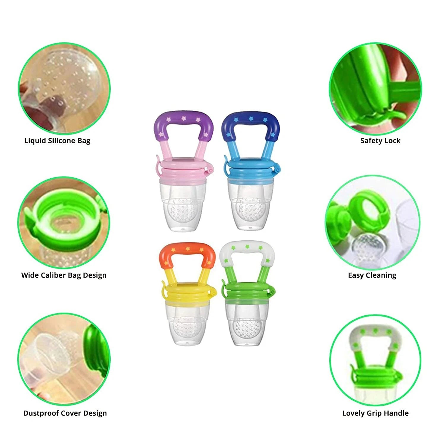 Pack of 2 - Portable Silicone Baby Fruit Pacifier